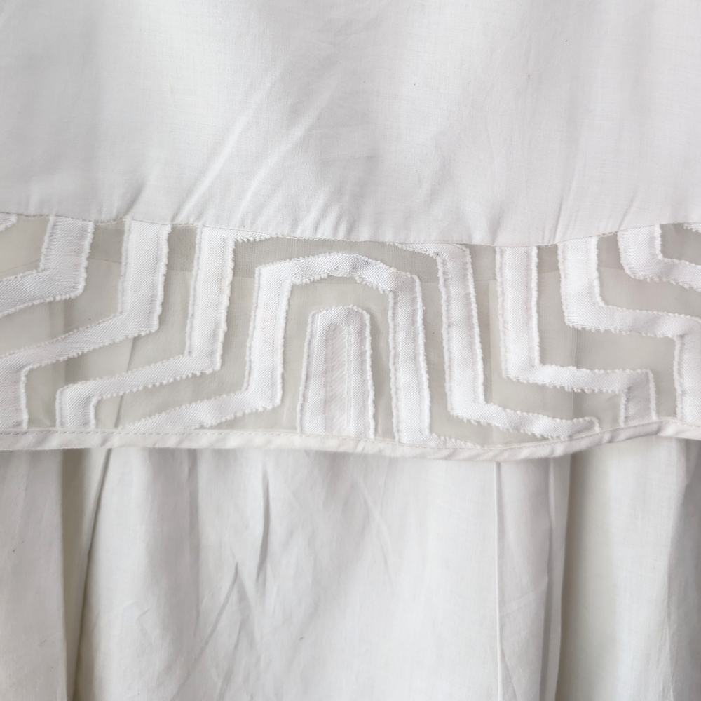 Milly Minis Girls White Silk-Blend Formal Dress In Size 10 - Picture 10 of 12